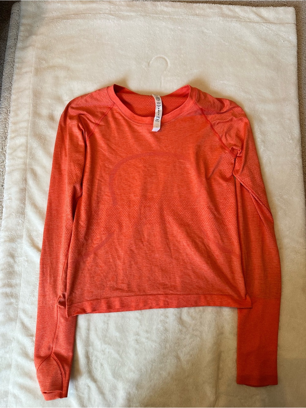lululemon athletica Short Sleeve Crew in Bright Coral-Orange